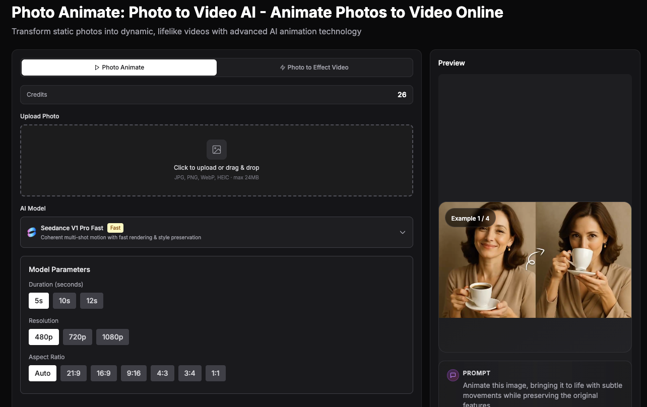 Photo Animate - Photo to Video AI - Product Image